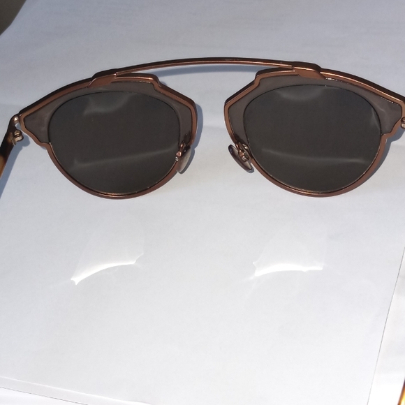 DIOR SUNGLASSES WOMENS ROUND SHINY BLACK HAVANA DIORSOREAL - Picture 9 of 14